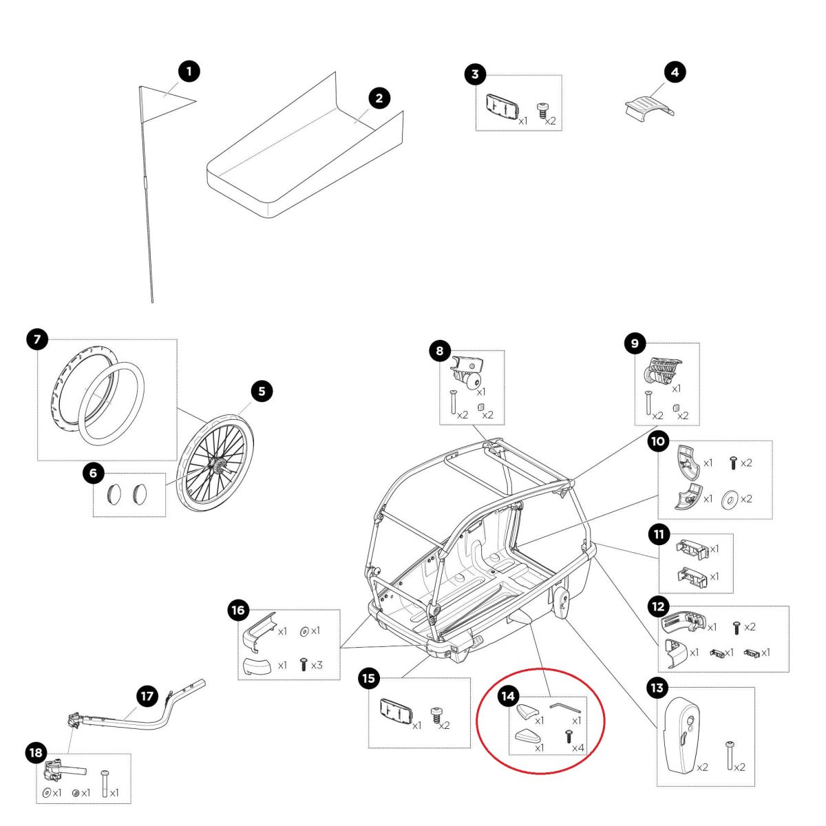 Náhled produktu - Thule Bexey - Deflector left and right 55450