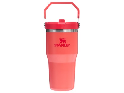 STANLEY Termoláhev s integrovanou slámkou The IceFlow™ Flip Straw 2.0 Tumbler 600 ml/20oz Hot Coral