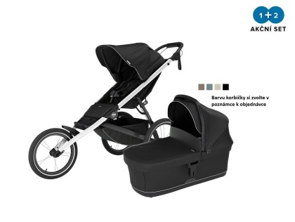 Thule Glide 3 Black - Magnetic Buckle + hluboká korba (libovolná barva) + DOPRAVA ZDARMA