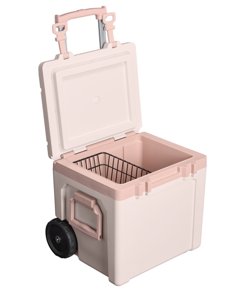 Náhled produktu - STANLEY Pasivní chladící box The Easy-Carry Outdoor Wheeled Cooler 50QT Rose Quartz