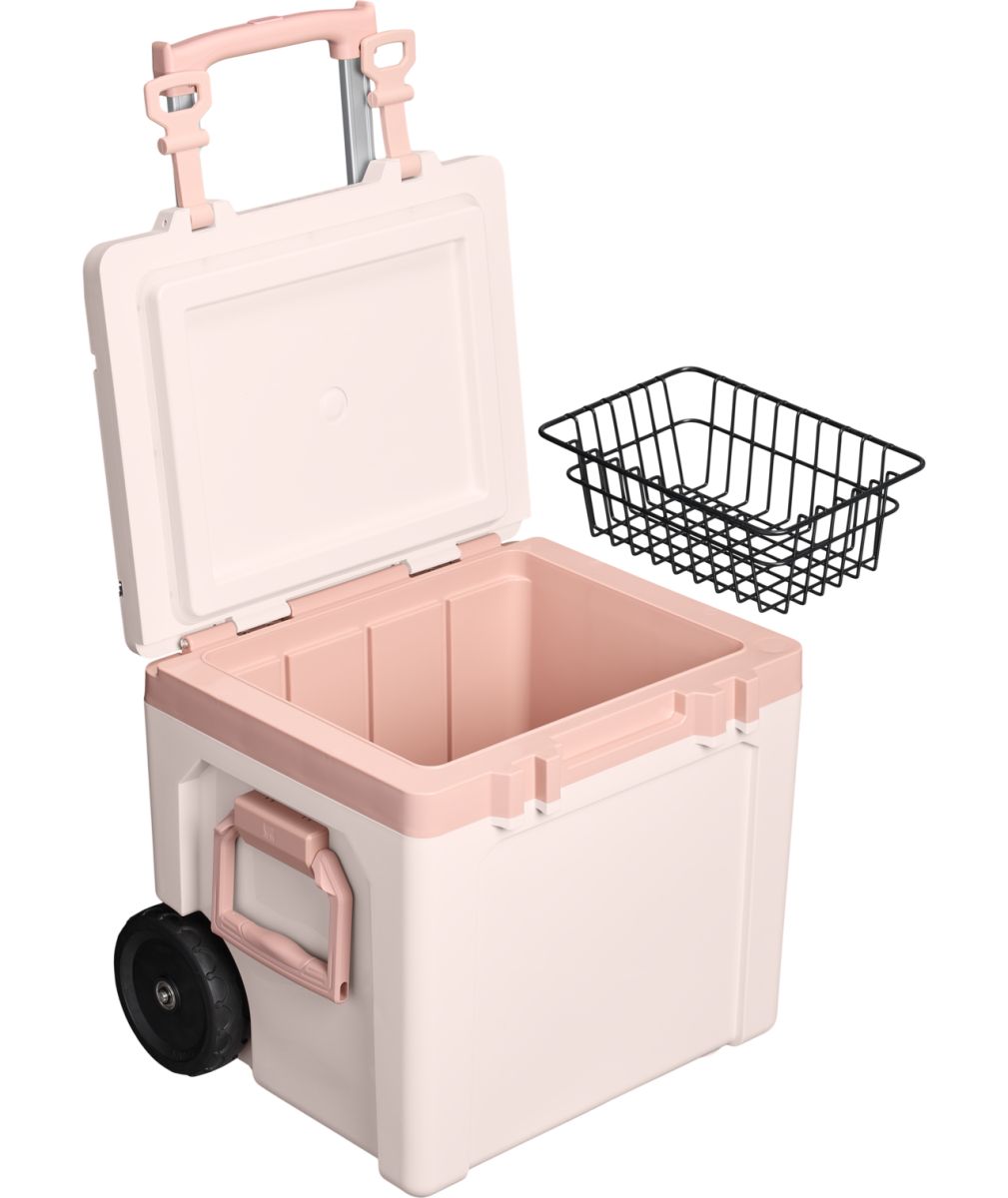 Náhled produktu - STANLEY Pasivní chladící box The Easy-Carry Outdoor Wheeled Cooler 50QT Rose Quartz