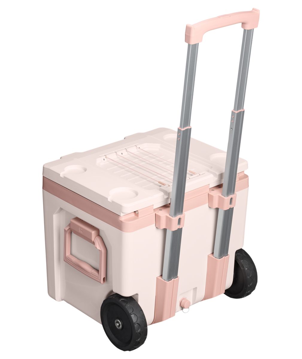Náhled produktu - STANLEY Pasivní chladící box The Easy-Carry Outdoor Wheeled Cooler 50QT Rose Quartz