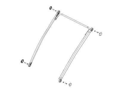 Thule Chariot 2 - Double - Footwell assembly aluminium 55247