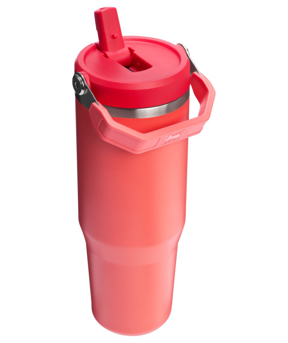 Náhled produktu - STANLEY Termoláhev s integrovanou slámkou The IceFlow™ Flip Straw 2.0 Tumbler 890 ml/30oz Hot Coral