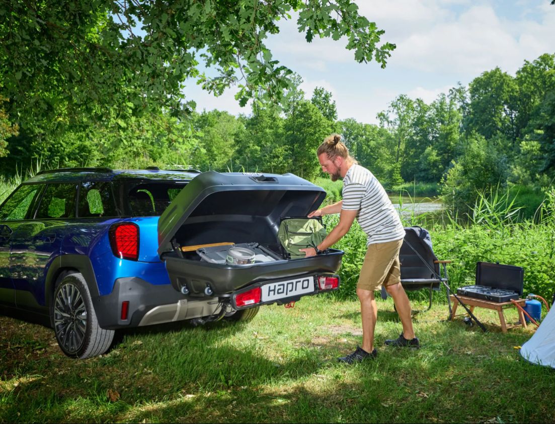 Náhled produktu - Zadní box Hapro Boxer M Hexagon Black +Hapro Boxer platform