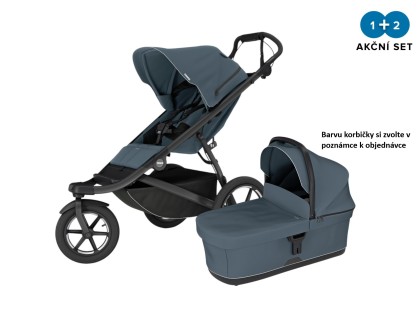 Thule Urban Glide 3 Dark Slate - MB  + hluboká korba (libovolná barva) NEW + DOPRAVA ZDARMA