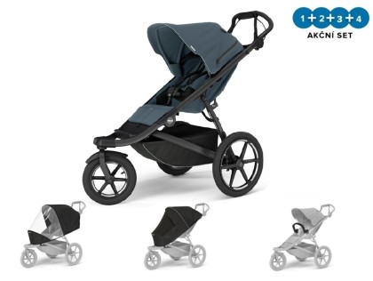 Thule Urban Glide 3 Dark Slate - MB  + pláštěnka + moskytiéra + madlo NEW + DOPRAVA ZDARMA