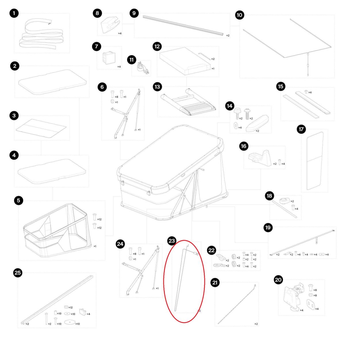 Náhled produktu - Thule Closing cord x2 55782
