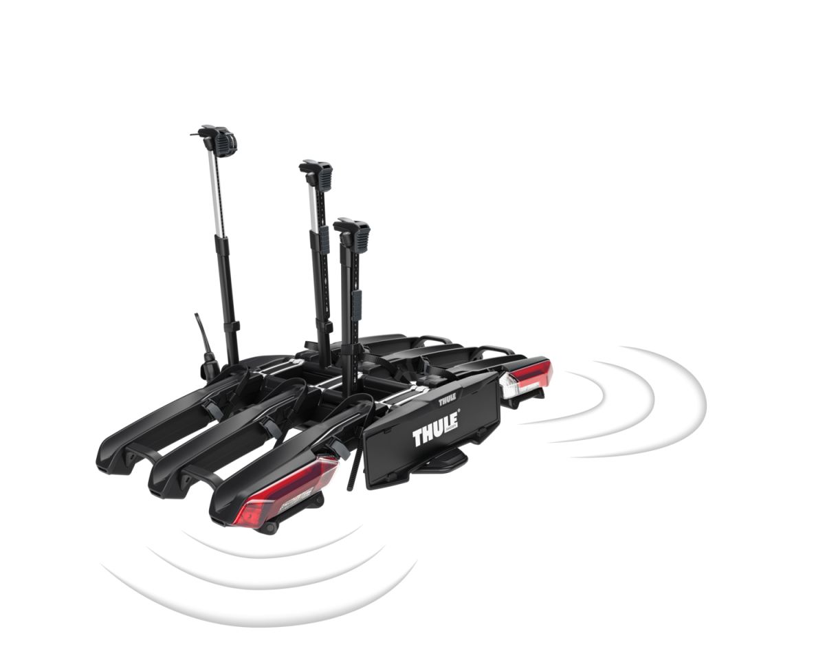 Náhled produktu - Thule Epos ParkSecure 3bike s parkovacími senzory + box Thule Santu + taška 9793