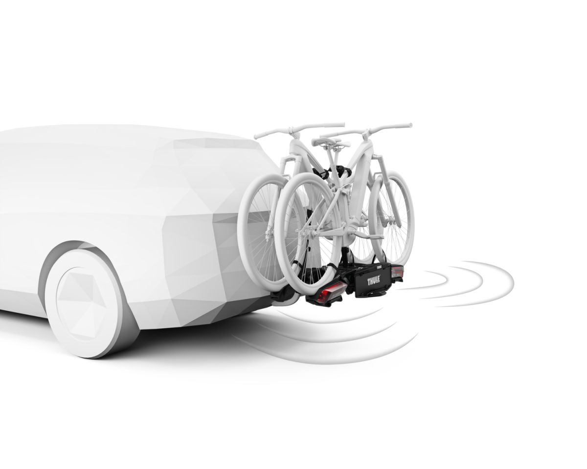 Náhled produktu - Thule Epos ParkSecure 2bike s parkovacími senzory + box Thule Santu + taška 9786