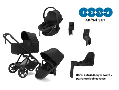 Thule Charm 2 in 1 Black + Autosedačka Thule Maple + ISOFIX základna Thule Alfi + adaptéry + DOPRAVA ZDARMA